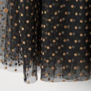 H&M Gold and Black Dotted Skirt